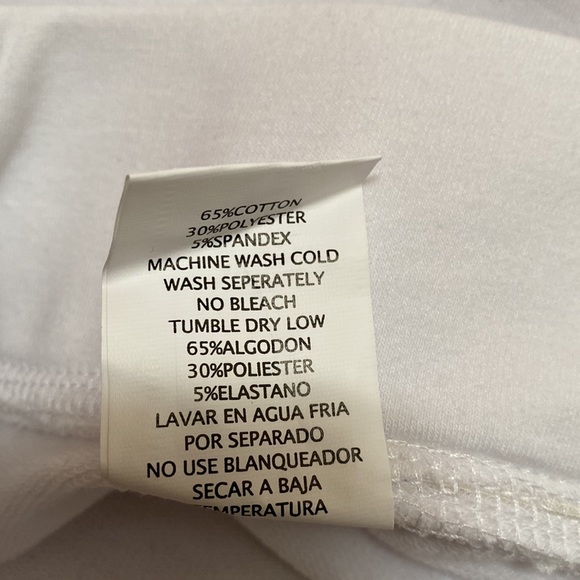 C”est Toi White workout pants. Medium. NWOT - Picture 8 of 9